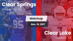 Matchup: Clear Springs High vs. Clear Lake  2017