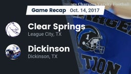 Recap: Clear Springs  vs. Dickinson  2017