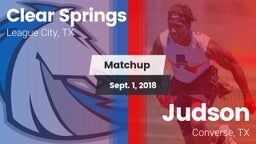 Matchup: Clear Springs High vs. Judson  2018