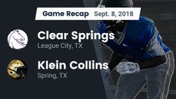 Recap: Clear Springs  vs. Klein Collins  2018