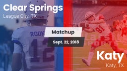 Matchup: Clear Springs High vs. Katy  2018
