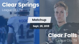 Matchup: Clear Springs High vs. Clear Falls  2018