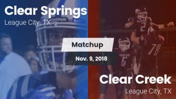 Matchup: Clear Springs High vs. Clear Creek  2018
