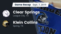 Recap: Clear Springs  vs. Klein Collins  2019