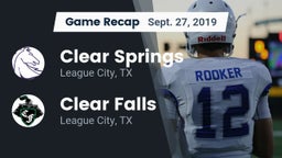 Recap: Clear Springs  vs. Clear Falls  2019