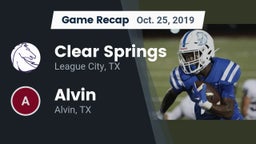 Recap: Clear Springs  vs. Alvin  2019
