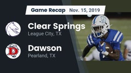 Recap: Clear Springs  vs. Dawson  2019