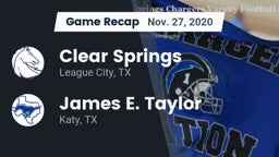 Recap: Clear Springs  vs. James E. Taylor  2020