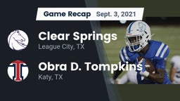 Recap: Clear Springs  vs. Obra D. Tompkins  2021