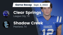 Recap: Clear Springs  vs. Shadow Creek  2022