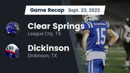 Recap: Clear Springs  vs. Dickinson  2022