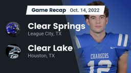 Recap: Clear Springs  vs. Clear Lake  2022