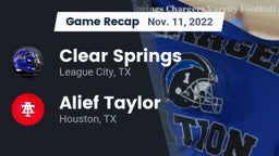 Recap: Clear Springs  vs. Alief Taylor  2022