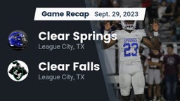 Recap: Clear Springs  vs. Clear Falls  2023