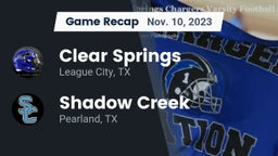 Recap: Clear Springs  vs. Shadow Creek  2023
