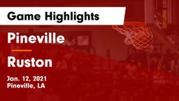 Pineville  vs Ruston  Game Highlights - Jan. 12, 2021