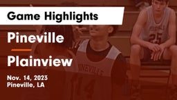 Pineville  vs Plainview  Game Highlights - Nov. 14, 2023