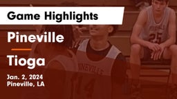 Pineville  vs Tioga  Game Highlights - Jan. 2, 2024