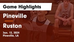 Pineville  vs Ruston  Game Highlights - Jan. 12, 2024