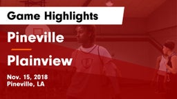 Pineville  vs Plainview  Game Highlights - Nov. 15, 2018