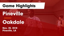 Pineville  vs Oakdale  Game Highlights - Nov. 20, 2018