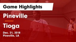 Pineville  vs Tioga  Game Highlights - Dec. 21, 2018