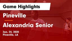 Pineville  vs Alexandria Senior  Game Highlights - Jan. 24, 2020