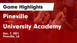 Pineville  vs University Academy Game Highlights - Dec. 7, 2021