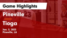 Pineville  vs Tioga  Game Highlights - Jan. 3, 2023