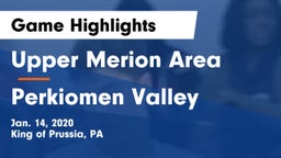 Upper Merion Area  vs Perkiomen Valley  Game Highlights - Jan. 14, 2020