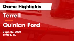 Terrell  vs Quinlan Ford  Game Highlights - Sept. 22, 2020