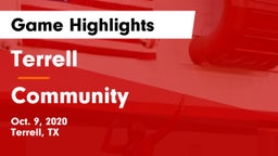 Terrell  vs Community  Game Highlights - Oct. 9, 2020