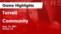 Terrell  vs Community Game Highlights - Aug. 13, 2021