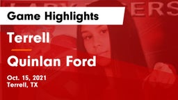 Terrell  vs Quinlan Ford  Game Highlights - Oct. 15, 2021