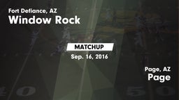 Matchup: Window Rock High vs. Page  2016