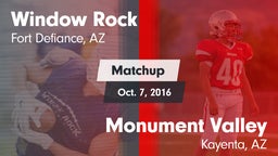 Matchup: Window Rock High vs. Monument Valley  2016