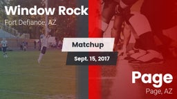 Matchup: Window Rock High vs. Page  2017