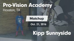 Matchup: Pro-Vision Academy vs. Kipp Sunnyside 2016