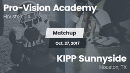 Matchup: Pro-Vision Academy vs. KIPP Sunnyside  2017