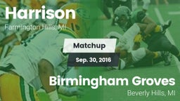 Matchup: Harrison  vs. Birmingham Groves  2016