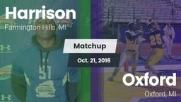 Matchup: Harrison  vs. Oxford  2016