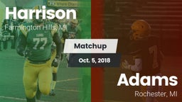 Matchup: Harrison  vs. Adams  2018