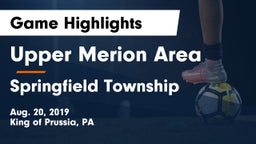 Upper Merion Area  vs Springfield Township  Game Highlights - Aug. 20, 2019