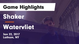 Shaker  vs Watervliet  Game Highlights - Jan 22, 2017
