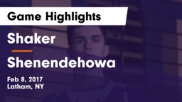 Shaker  vs Shenendehowa  Game Highlights - Feb 8, 2017