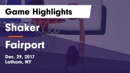 Shaker  vs Fairport  Game Highlights - Dec. 29, 2017