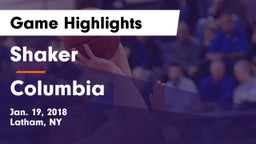 Shaker  vs Columbia  Game Highlights - Jan. 19, 2018