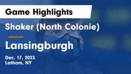 Shaker  (North Colonie) vs Lansingburgh  Game Highlights - Dec. 17, 2023