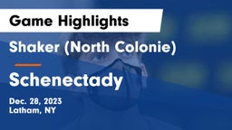 Shaker  (North Colonie) vs Schenectady  Game Highlights - Dec. 28, 2023