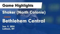 Shaker  (North Colonie) vs Bethlehem Central  Game Highlights - Jan. 9, 2024